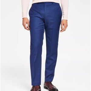 Calvin Klein Infinite Stretch Solid Slim Fit Blue Suit Dress Pants 33